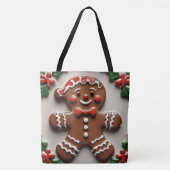 Kerstman van gemberkoek draagtas (Voorkant)