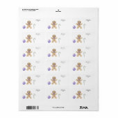 Kerstman van gemberkoek etiket (Full Sheet)