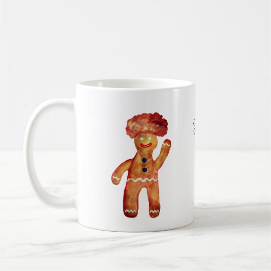 Kerstman van gemberkoek Mok (Links)