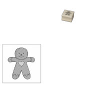 Kerstman van gemberkoek  	rubberstempel (Gestempeld)