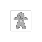Kerstman van gemberkoek  	rubberstempel (Afrduk)