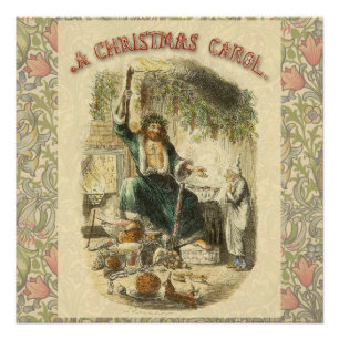 Kerstman van het heden Scrooge Perfect Poster