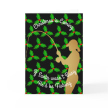 Kerstman van Kerstmis zou vissen