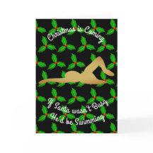 Kerstman van Kerstmis zou zwemmen