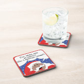 Kerstman van kleur zegt bier onderzetter (Rechterzijde)