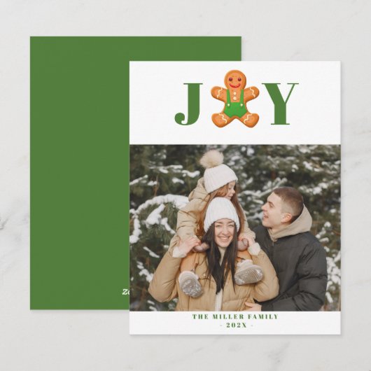 Kerstman van peperkoek Kerstkaart (Voorkant / Achterkant)