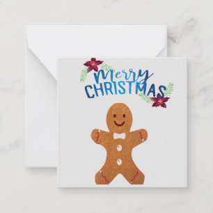 Kerstman van peperkoek: notitiekaartje