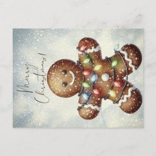 Kerstman Van Peperkoek Winter Kerstmis Briefkaart