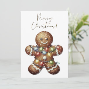Kerstman Van Peperkoek Winter Kerstmis Feestdagenkaart
