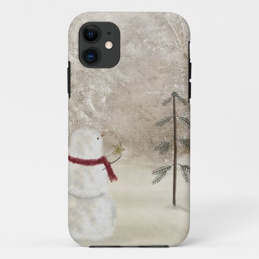 Kerstman van sneeuw Case-Mate iPhone case (Achterkant)