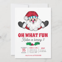 Kerstman Verjaardag Uitnodiging, Oh wat leuk uitno