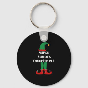 Kerstman Verpleegster Favoriete Elf Grappige Verpl Sleutelhanger