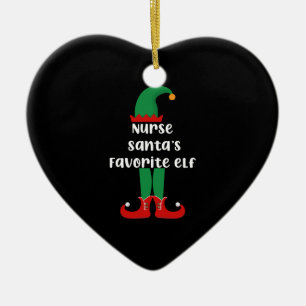 Kerstman-verpleegsters Favoriete Elf Grappige Verp Keramisch Ornament