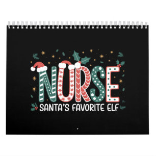 Kerstman-verpleegsters Favoriete Elf Kerst Inspire Kalender