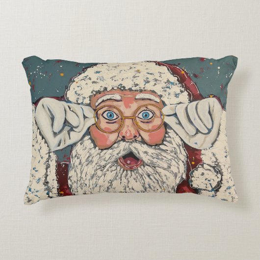 Kerstman Verrassing Accent Kussen (Voorkant)