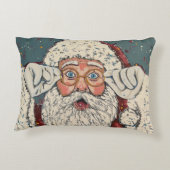 Kerstman Verrassing Accent Kussen (Achterkant)