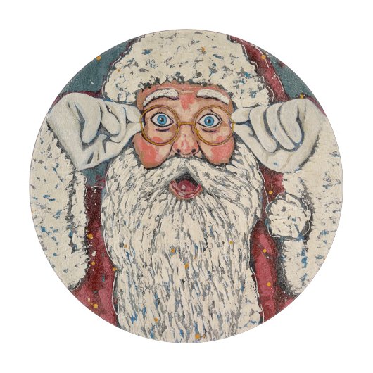 Kerstman Verrassing Snijplank (Voorkant)