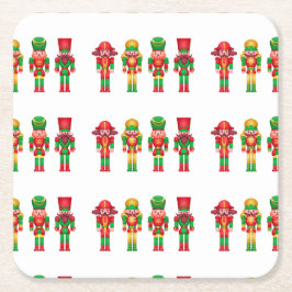 Kerstman-versiering voor Kerstmis Vierkante Kartonnen Onderzetter