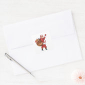  kerstman vierkante sticker (Envelop)