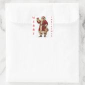 kerstman vierkante sticker (Tas)