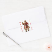 kerstman vierkante sticker (Envelop)