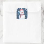 Kerstman Vierkante Sticker (Tas)