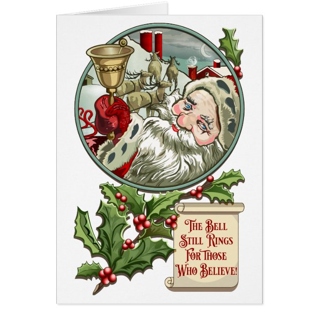 Kerstman vintage 5x7 kaart (Voorkant)