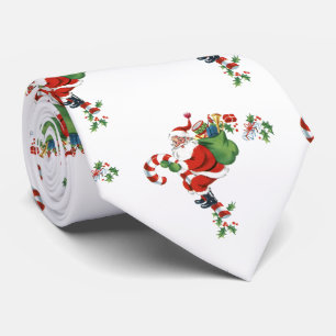  kerstman Vintage gunsten rood feestelijk Stropdas