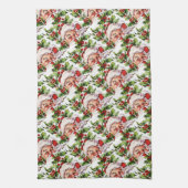 Kerstman, vintage kerstman theedoek (Verticaal)