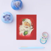 Kerstman vintage kerstmis flyer (Enkel)