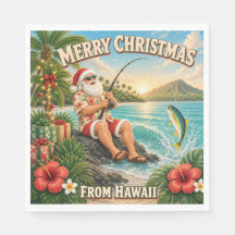 Kerstman vissen in Hawaï Shirt Kerstmis