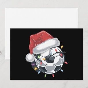 Kerstman Voetbal Bal Sporten Kerstmis Voetbalspele Feestdagenkaart