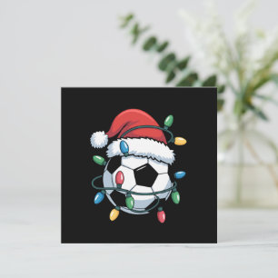 Kerstman Voetbal Bal Sporten Kerstmis Voetbalspele Feestdagenkaart