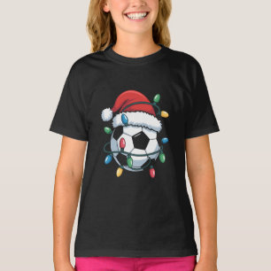 Kerstman Voetbal Bal Sporten Kerstmis Voetbalspele T-shirt