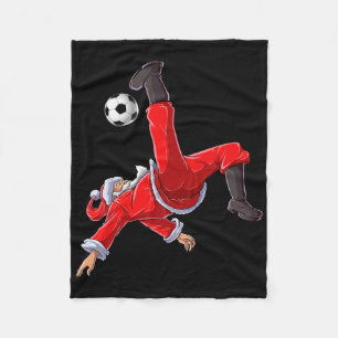 Kerstman Voetbal Fiets Trap Kerstmannen Jongens Ma Fleece Deken