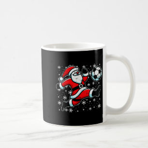 Kerstman voetbal schoppen Xmas voetbal mannen jong Koffiemok