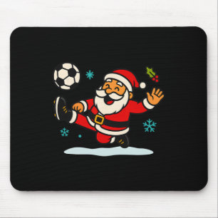 Kerstman Voetbal Sporten Spelen Kerst Sneeuw X Muismat