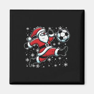 Kerstman Voetbal Trap Xmas Voetbal Mannen Jongens Magneet