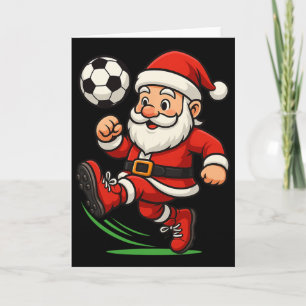 Kerstman Voetballer Kerstmis Xmas Jongens Mannen K Kaart