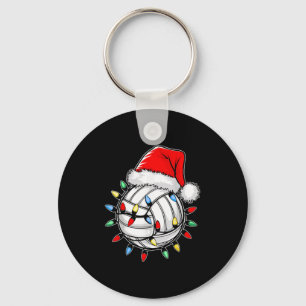 Kerstman Volleybal Bal T-shirt Mannen Jeugd Jongen Sleutelhanger