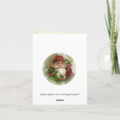  kerstman vreugdevolle kerst Kaart (Achterkant)