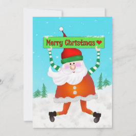 Kerstman vrolijk feestdagenkaart