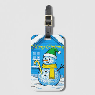 Kerstman vrolijk kerst bagagesticker, Festive Bagagelabel