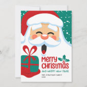 Kerstman Vrolijk Kerstcadeau Vakantie Kaarten (Voorkant)