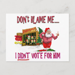 Kerstman w/Elves voor Huur/Politieke Grap Feestdagenkaart
