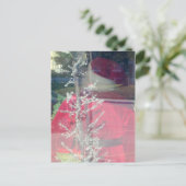 Kerstman waarneming feestdagenkaart (Staand voorkant)