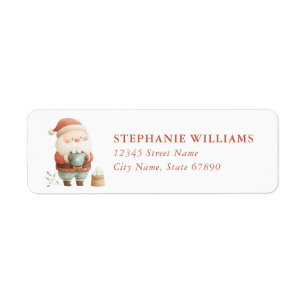 Kerstman warme cacaoreturn address labels