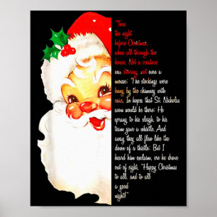 Kerstman Was de Nacht Voor Kerstmis Matching Pyjam Poster