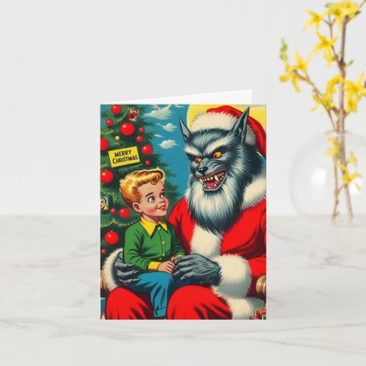 Kerstman Wat Heb Je Grote Ogen Kaart (Gele Bloem)