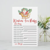 Kerstman wensen voor Baby shower activiteit Briefpapier (Staand voorkant)